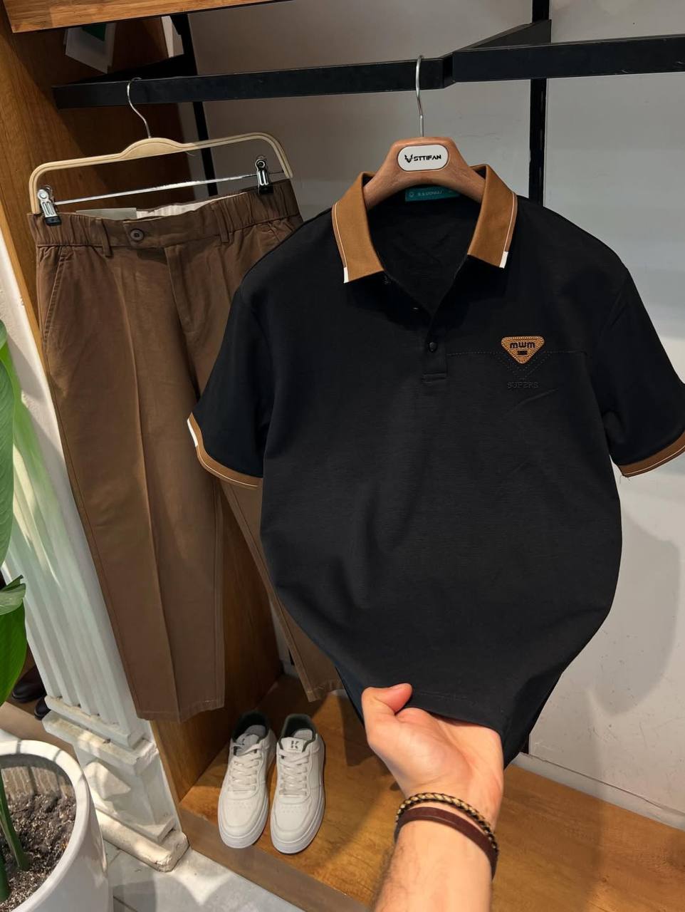 Old Money Tshirt And Korean Trosuer Men's Set